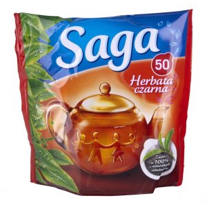 Herbata SAGA, ekspresowa, 50 torebek