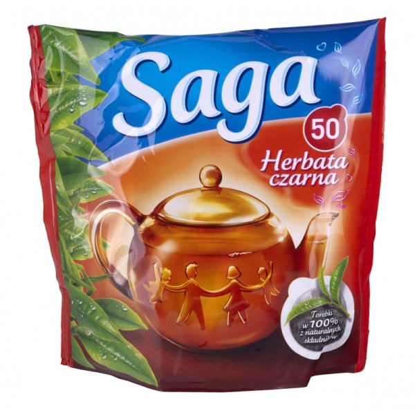 Herbata SAGA, ekspresowa, 50 torebek