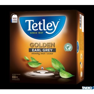 Herbata TETLEY GOLDEN EARL GREY czarna 100 saszetek z zawieszką