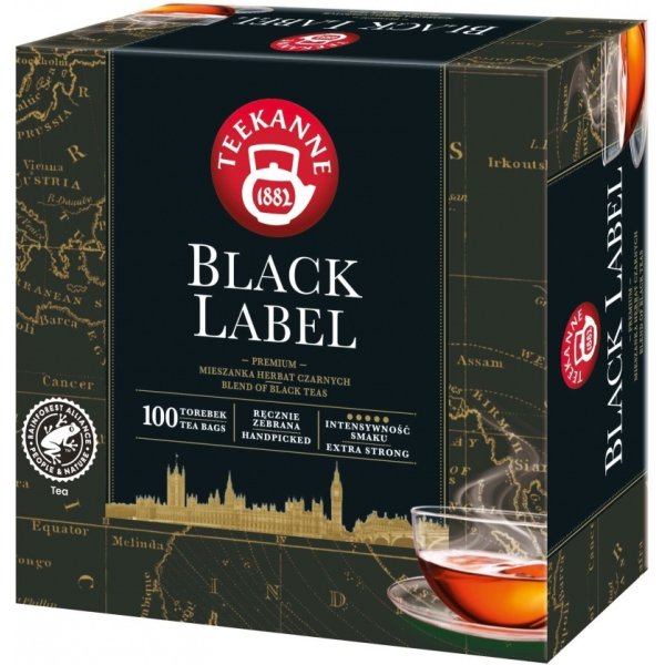 Herbata TEEKANNE Black Label, czarna, 100 torebek, 200g