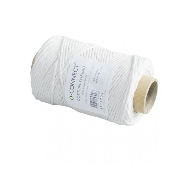 Nici bawełniane Q-CONNECT,100g, 80m, białe