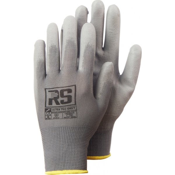 Rękawice RS ULTRA TEC GREY, dziane, rozm.6, szare