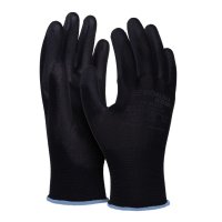 Rękawice DONAU SAFETY PU Black, kat. II, rozm. 9, czarne