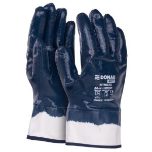 Rękawice DONAU SAFETY Nitrile 03, kat. II, rozm. 8, granatowe