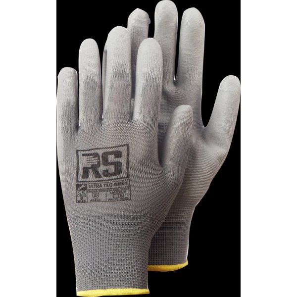 Rękawice RS ULTRA TEC GREY, dziane, rozm.10, szare
