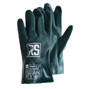 Rękawice chemiczne RS Duplo, 27 cm, rozm. 10, zielone