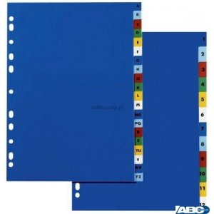 Przekładki OXFORD  A4 z kolorowego PP ALFABETYCZNE A-Z 100204724