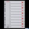 Przekładki plastikowe szare PP A4 1-10 100105 numeryczne ESSELTE