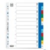Przekładki numeryczne A4 MAXI 1-12, kolorowe, polipropylenowe, OXFORD 100204813