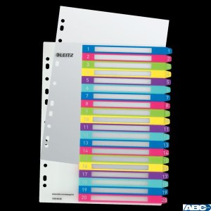 Przekładki plastikowe LEITZ WOW 1-20 12450000 do zadruku