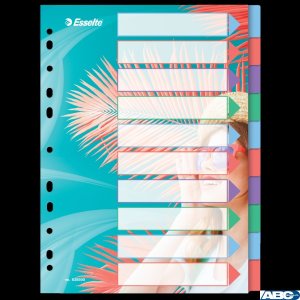 Przekładki Colour Breeze PP A4, 10 przekładek Esselte 628500