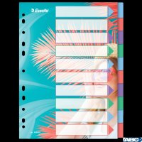 Przekładki Colour Breeze PP A4, 10 przekładek Esselte 628500