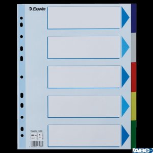 Przekładki plastikowe MAXI z PP ESSELTE 5 kart 15266