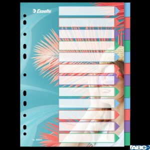 Przekładki ColourBreeze PP A4, 12 przekładek Esselte 628501
