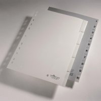 Przekładki PP A4 szare, nadr. indeks, 1-10, 1 0 części Szary 651110 DURABLE