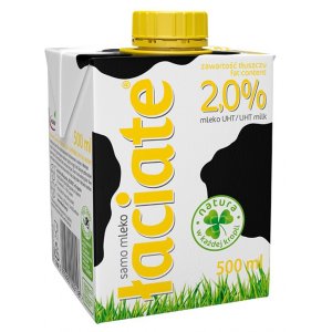 Mleko ŁACIATE, 2%, 0,5 l