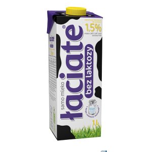Mleko ŁACIATE UHT bez laktozy 1,5% 1I