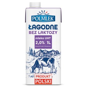 Mleko UHT POLMLEK 2%, bez laktozy, 1l