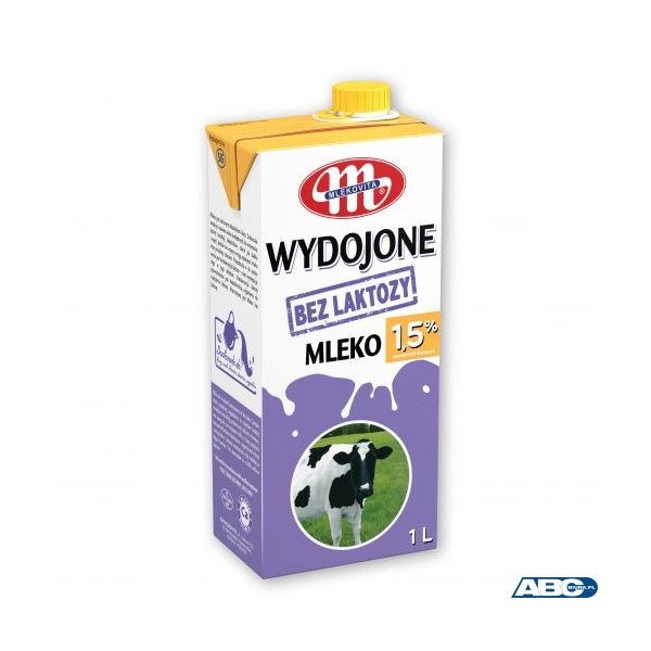 Mleko WYDOJONE UHT bez laktozy 1,5% 1l