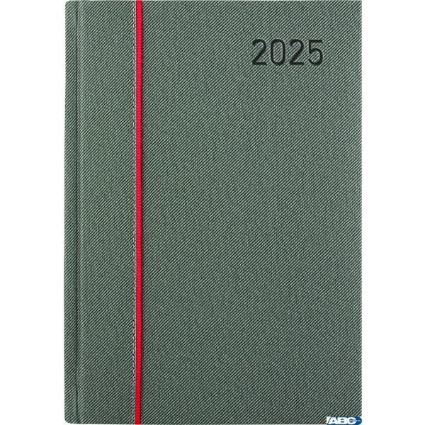Kalendarz B-5 CLASSIC książkowy (C2), 14 - szary fabric / wstawka tekstylna 2025 TELEGRAPH