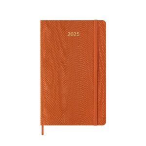 Kalendarz tygodniowy MOLESKINE 2025, L, synt. skóra węża, edycja limitowana, 13x21cm, w pudełku, pomarańczowy