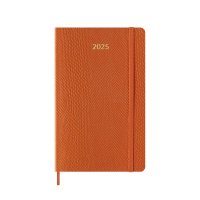 Kalendarz tygodniowy MOLESKINE 2025, L, synt. skóra węża, edycja limitowana, 13x21cm, w pudełku, pomarańczowy