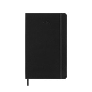 Kalendarz tygodniowy vertykalny MOLESKINE 2025, 12M, L, twarda oprawa, 13x21cm, czarny