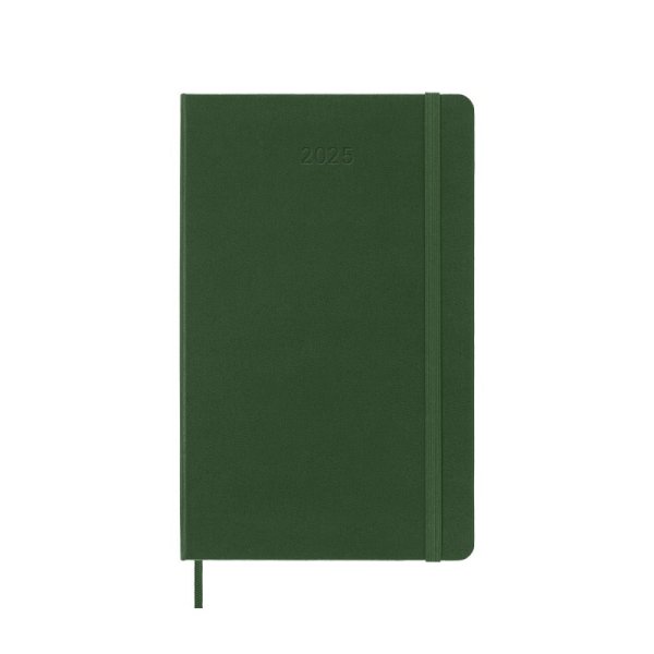 Kalendarz tygodniowy MOLESKINE 2025, 12M, L, twarda oprawa, 13x21cm, myrtle green