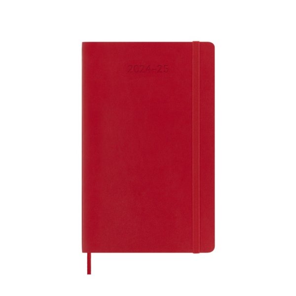 Kalendarz tygodniowy MOLESKINE 2024/25, 18M, L, miękka oprawa, 13x21cm, scarlet red
