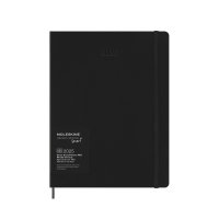 Kalendarz MOLESKINE Pro Smart 2025, 12M, XL, twarda oprawa, 19x25cm, czarny