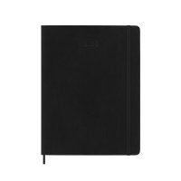 Kalendarz miesięczny MOLESKINE 2025, 12M, XL, miękka oprawa, 19x25cm, czarny