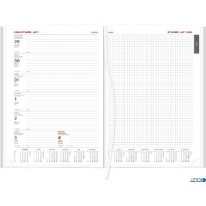 Kalendarz Vivella A4 Tygodniowy z notesem 216 A4TNB czarny 2025 WOKÓŁ NAS