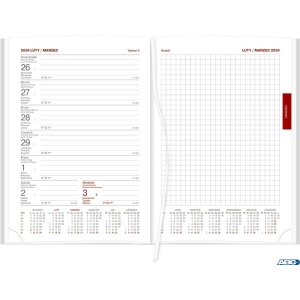 Kalendarz Vivella A5 Tygodniowy z notesem 216 A5TNB granat 2025 WOKÓŁ NAS