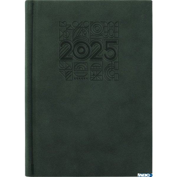 Kalendarz A-5 STANDARD książkowy (KS1), 15 - szary zamsz 2025 TELEGRAPH