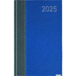 Kalendarz A-6 Notesowy CLASSIC książkowy (C4), 07 - grafit cristal  /  niebieski 2025 TELEGRAPH