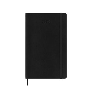 Kalendarz tygodniowy horyzontalny MOLESKINE 2025, 12M, L, miękka oprawa, 13x21cm, czarny