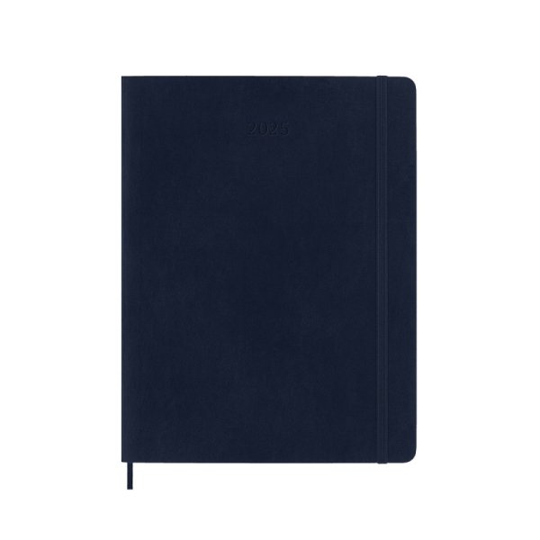 Kalendarz tygodniowy MOLESKINE 2025, 12M, XL, miękka oprawa, 19x25cm, sapphire blue
