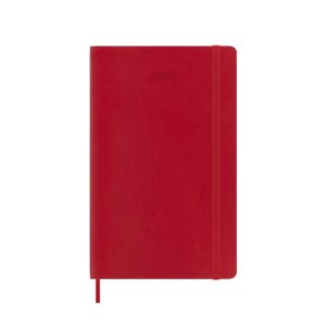 Kalendarz tygodniowy MOLESKINE 2025, 12M, L, miękka oprawa, 13x21cm, scarlet red