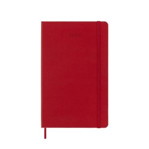 Kalendarz dzienny MOLESKINE 2025, 12M, L, twarda oprawa, 13x21cm, scarlet red