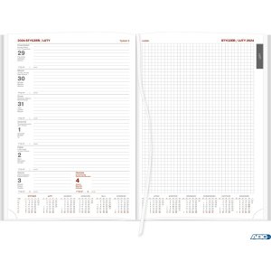 Kalendarz Vivella B5 Tygodniowy z notesem 216 B5TNB czerwony 2025 WOKÓŁ NAS