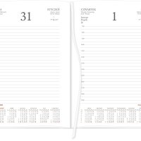 Kalendarz Vivella B6 Dzienny 216 B6DB czerwony 2025 WOKÓŁ NAS