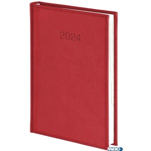 Kalendarz Vivella A4 Tygodniowy z notesem 216 A4TNB czerwony 2025 WOKÓŁ NAS