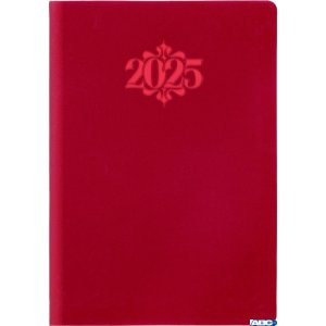 Kalendarz A-5 BEST CLASSIC książkowy (C3), 25 - czerwony aksamit 2025 TELEGRAPH