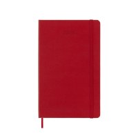 Kalendarz tygodniowy MOLESKINE 2025, 12M, L, twarda oprawa, 13x21cm, scarlet red