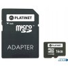 Karta pamięci Micro SDhc  +  adapter SD 16GB SECURE DIGITA class10 Platinet PMMSD1610