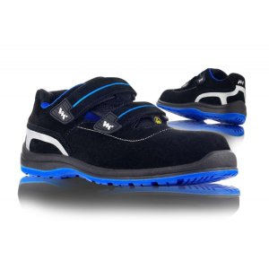 Sandały ochronne VM FOOTWEAR Parma 2195-S1P ESD, rozm. 45, czarno-niebieskie