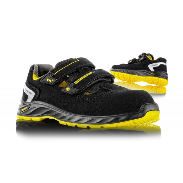 Sandały ochronne VM FOOTWEAR Edmonton 2275-S1PL ESD, rozm. 45, czarno-żółte