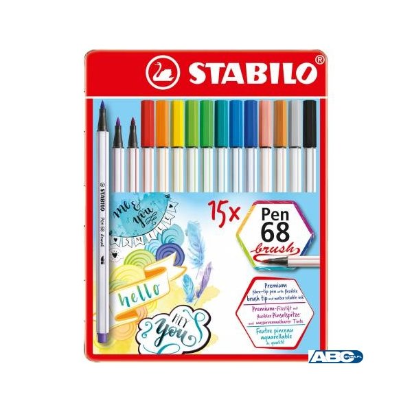 STABILO PEN68 etui metalowe 15 szt  6815-6 (X)