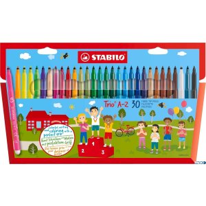 Flamastry TRIO A-Z etui kartonowe 30 szt. 378 / 1-30-01 STABILO