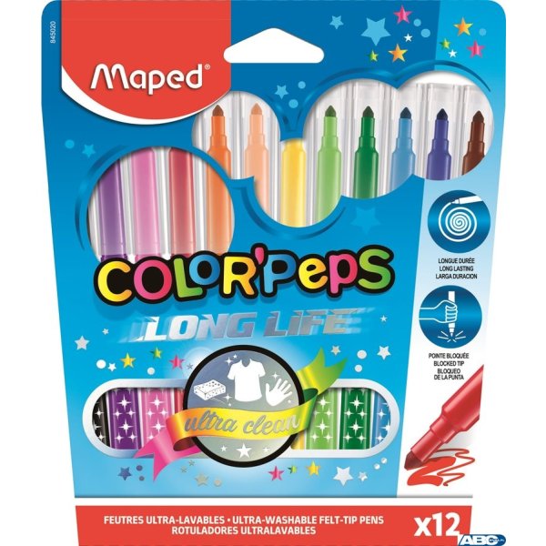 Flamastry 12kolorów COLORPEPS 845020 MAPED